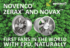 NOVENCO® ZerAx® and NovAx™ - first fans in the world with EPD, naturally