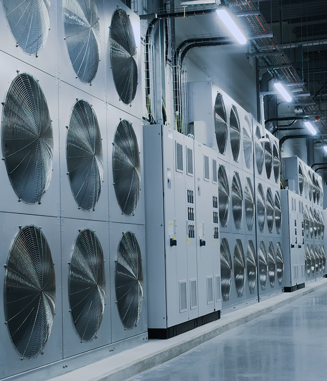 Refa Fan Array Hyperscale Data Center Energy-efficient data centre cooling with NOVENCO ZerAx® fans